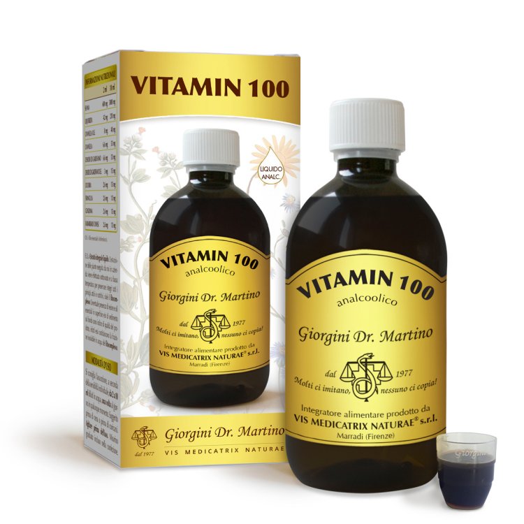 Giorgini Vitamin 100 Integratore Multivitaminico Analcoolico Liquido 500 ml Giorgini Vitamin 100 Integratore Multivitaminico Analcoolico Liquido 500 ml