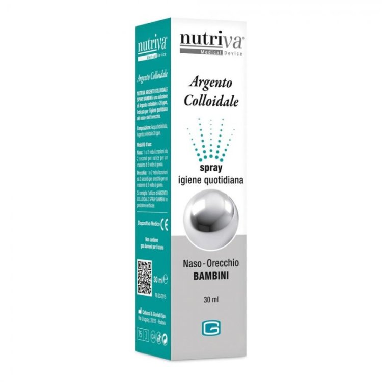 Nutriva Argento Colloidale Spray Igiene Naso e Orecchio Bambini 30ml