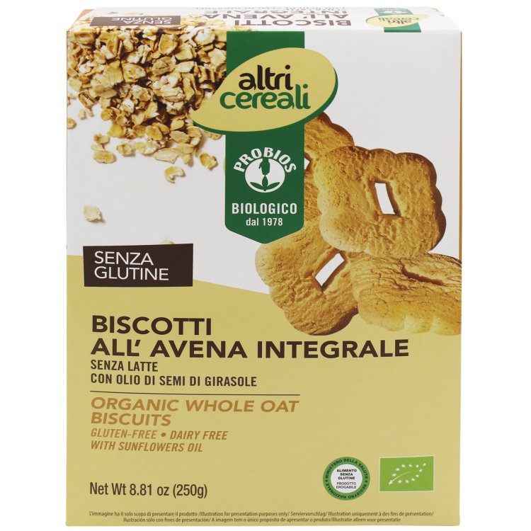 Probios Biscotti Altri Cereali Avena Integrale Senza Glutine 250g