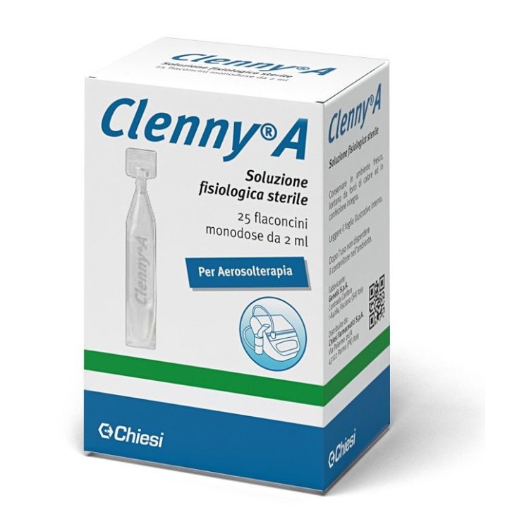 Clenny A Soluzione Fisiologica Sterile per Aerosolterapia 25 Flaconcini Clenny A Soluzione Fisiologica Sterile per Aerosolterapia 25 Flaconcini