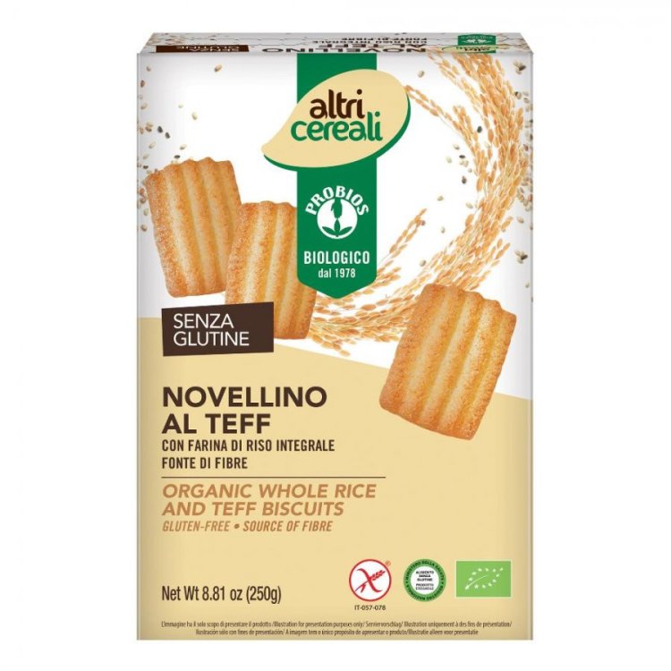 Probios Altricereali Novellino Teff con Riso Biscotti Biologici Senza Glutine 250g