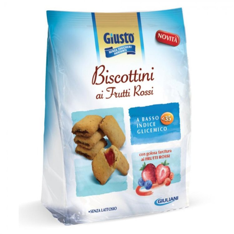 Giusto Biscottini ai Frutti Rossi Senza Zucchero e Lattosio