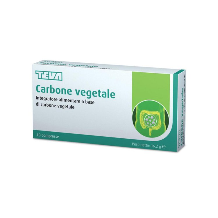 Teva Carbone Vegetale Integratore per Gonfiore Addominale 40 Compresse Teva Carbone Vegetale Integratore per Gonfiore Addominale 40 Compresse