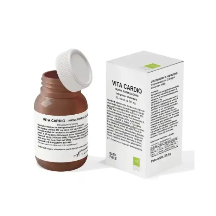 Oti Vita Cardio Integratore per Colesterolo, Nuova Formulazione, 60 Capsule