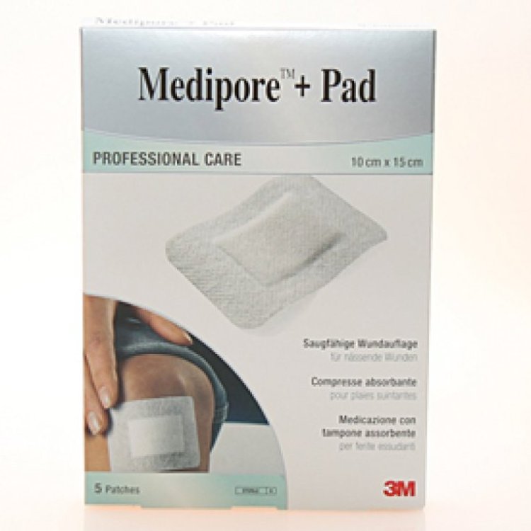 Medipore Med Medicazione Sterile 10x15cm per Ferite - 5 Pezzi