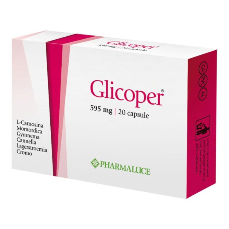 Pharmaluce Glicoper Integratore per l'Equilibrio Glicemia 20 Capsule
