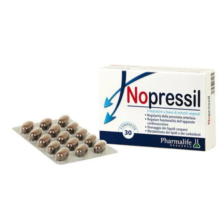 Pharmalife Research Nopressil Integratore per Pressione e Drenaggio 30 Compresse