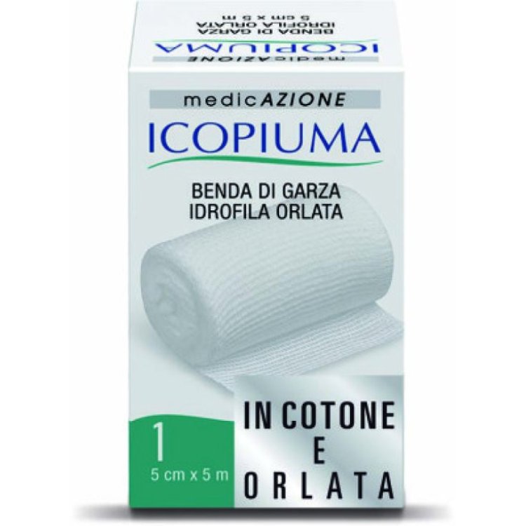 Icopiuma Benda Orlata 5 cm x 5 m Dispositivo Medico per Fissaggio