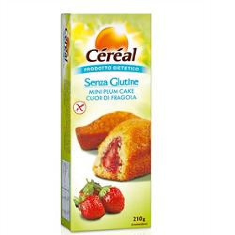 C&eacute;r&eacute;al Mini Plum Cake con Cuore di Fragola Senza Glutine 210g