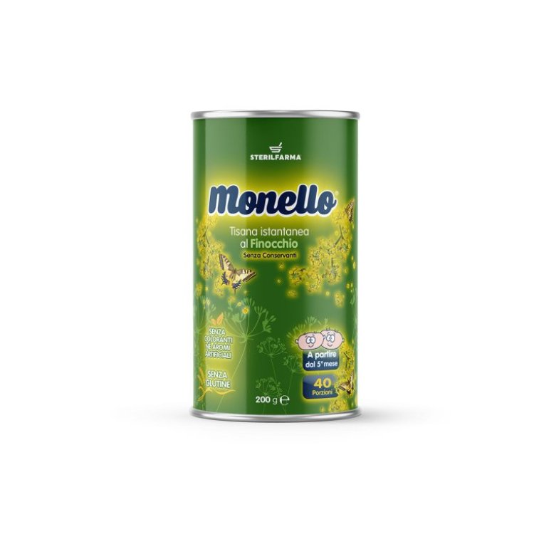 Monello Tisana Istantanea al Finocchio, Integratore Intestinale, 200 g