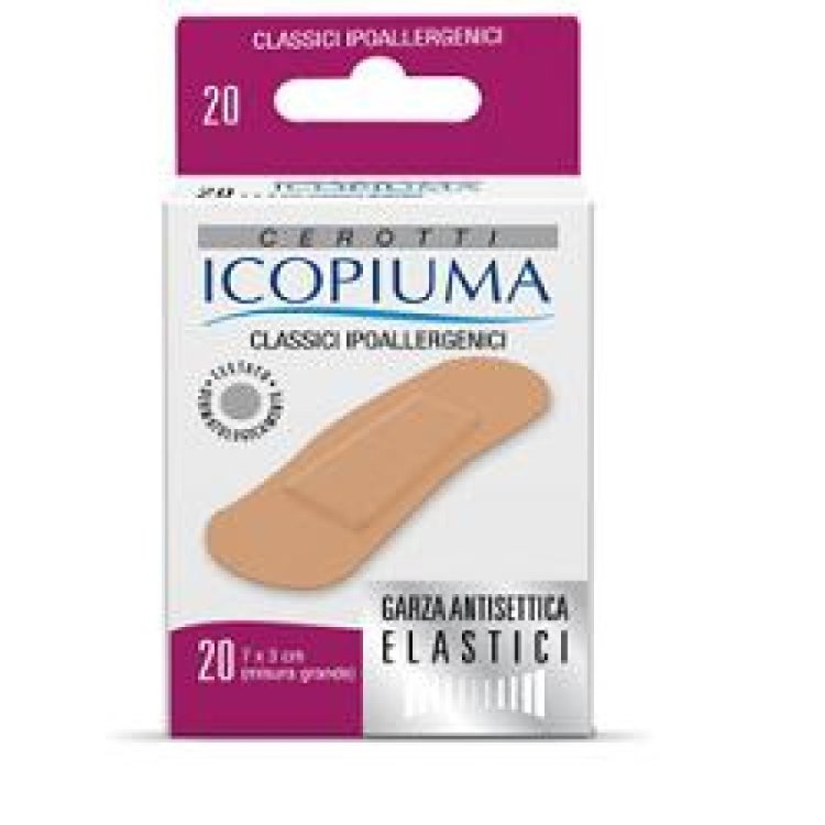 Icopiuma Cerotto Classico Grande, 20 Pezzi, Antisettico con Clorexidina