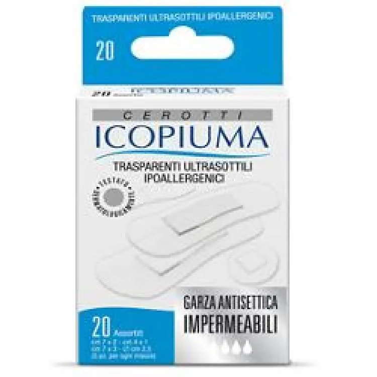 Icopiuma Cerotti Trasparenti Mix Protezione Ferite 20 Pezzi