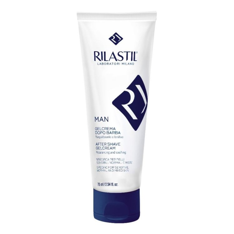 Rilastil Man Gel Crema Dopobarba Idratante e Lenitivo per Pelli Sensibili 75ml