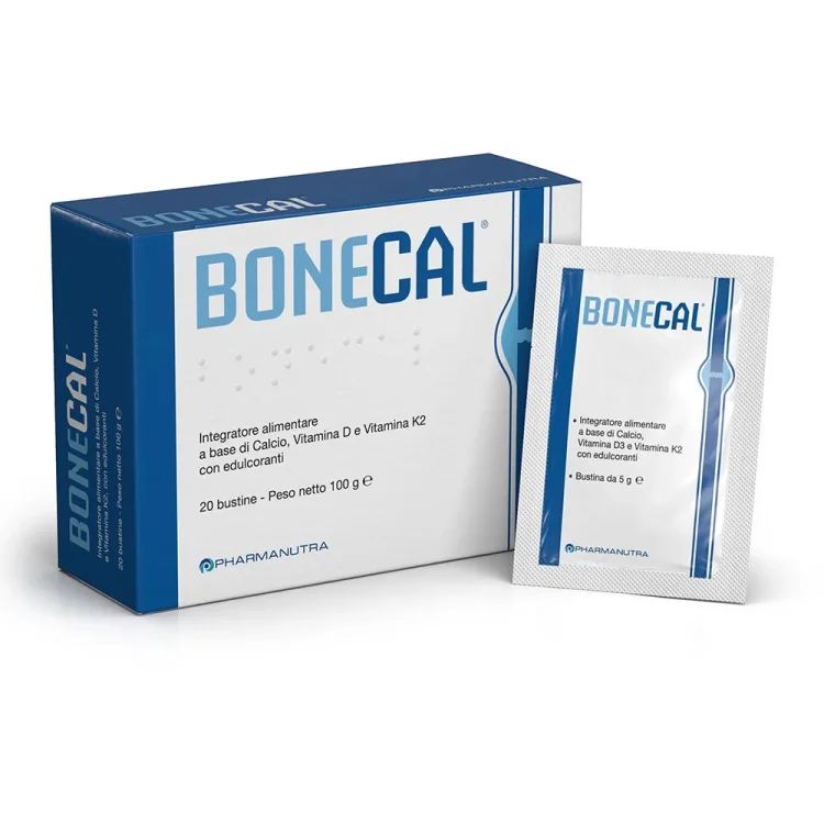 Pharmanutra Bonecal Integratore Calcio Vitamina D3 K2 per Ossa 20 Bustine Pharmanutra Bonecal Integratore Calcio Vitamina D3 K2 per Ossa 20 Bustine