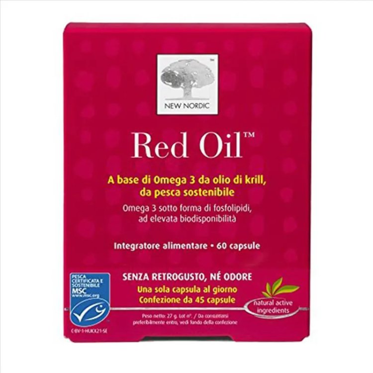 New Nordic Red Oil Integratore Olio di Krill Funzione Cardiovascolare 60 Capsule