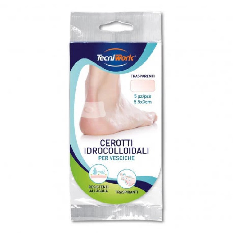 Tecniwork Cerotti Idrocolloidali Traspiranti per Vesciche 5 Pezzi