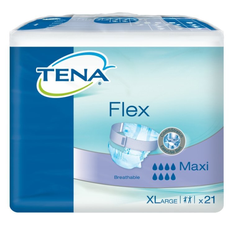 Tena Flex Maxi Pannolone a Cintura XL per Incontinenza Supernotte 21 Pezzi