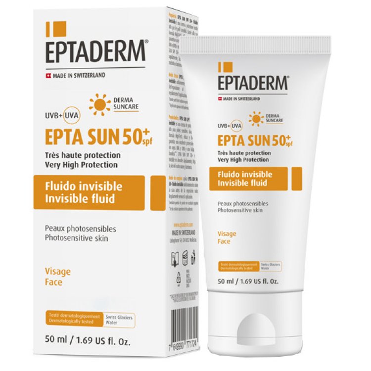 Eptaderm Epta Sun Fluido Invisibile SPF50+ per Pelli Intolleranti 50ml