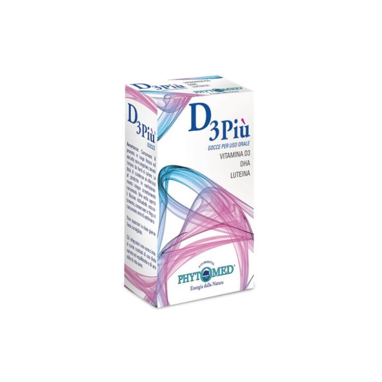Phytomed D3Pi&ugrave; Gocce: Integratore Vitamina D3, DHA e Luteina, 20 ml