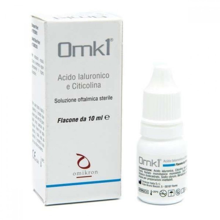 Omikron Italia Omk1 Soluzione Oftalmica Sterile con Citicolina e Acido Ialuronico 10 ml