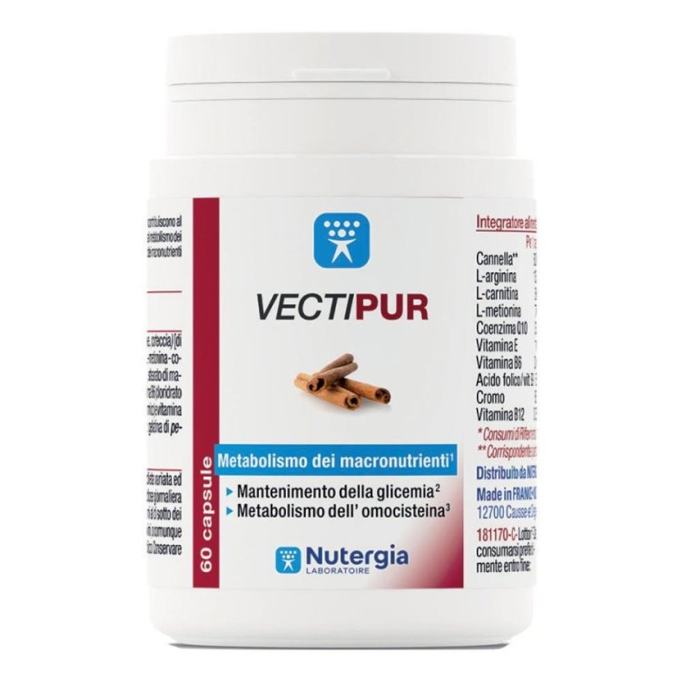 Nutergia Vectipur Integratore Alimentare Vitamine B6 B9 Metabolismo Omocisteina 60 Capsule