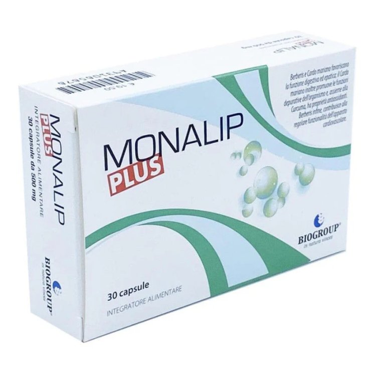 Biogroup Monalip Plus Integratore per Colesterolo e Trigliceridi 30 Capsule