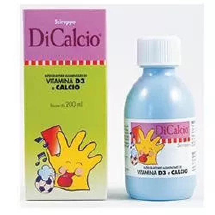 Pediatrica Dicalcio Sciroppo Integratore Alimentare di Calcio e Vitamina D3, 200ml