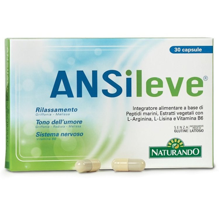 Naturando Ansileve Integratore per Rilassamento e Umore - 30 Capsule