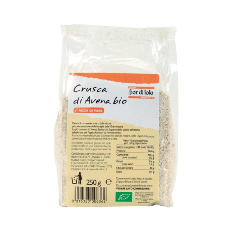 Fior di Loto Crusca di Avena Bio Ricca di Fibre 250g