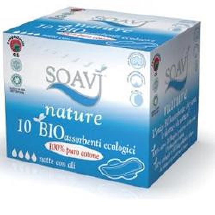Meds Soavi Nature Bio Assorbenti Notte con Ali - 10 Pezzi