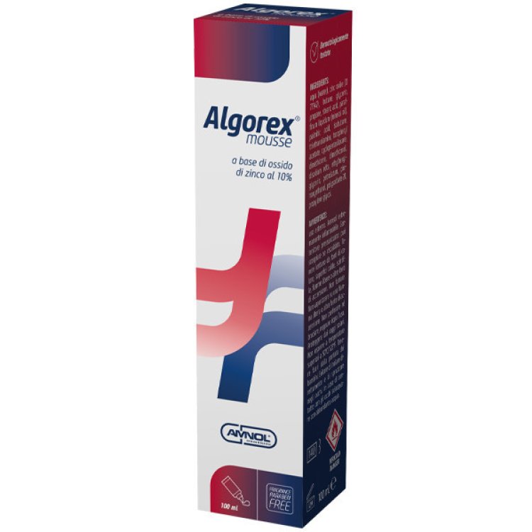 Amnol Algorex Mousse Dermatologica Cute Secca Ossido di Zinco 10% 100ml