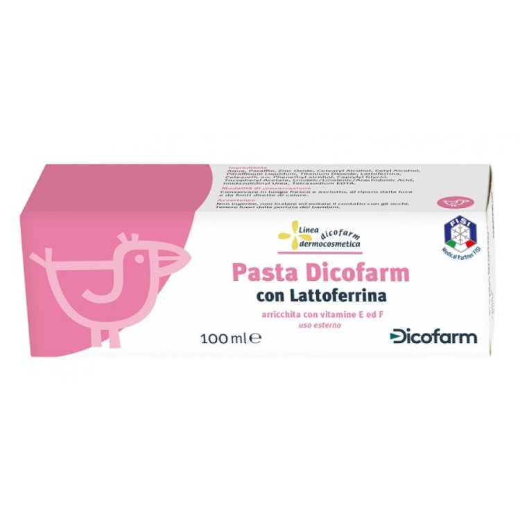 Dicofarm Pasta con Lattoferrina per Pelli Delicate da 100ml Dicofarm Pasta con Lattoferrina per Pelli Delicate da 100ml