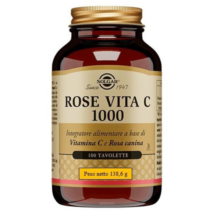 Solgar Rose Vita C 1000 Integratore Vitamina C e Rosa Canina 100 Tavolette Solgar Rose Vita C 1000 Integratore Vitamina C e Rosa Canina 100 Tavolette