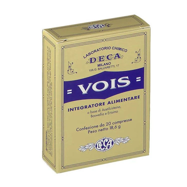 Deca Laboratorio Chimico Vois Integratore per la Voce 20 Compresse Deca Laboratorio Chimico Vois Integratore per la Voce 20 Compresse