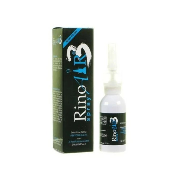 Rinoair Rinoair 3% Spray Nasale Ipertonico Decongestionante 50ml Rinoair Rinoair 3% Spray Nasale Ipertonico Decongestionante 50ml