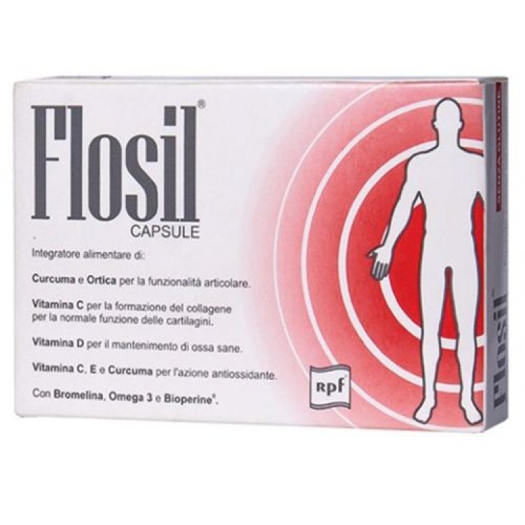 RPF Srl Flosil Capsule, Integratore Alimentare per Funzionalità Articolare RPF Srl Flosil Capsule, Integratore Alimentare per Funzionalità Articolare