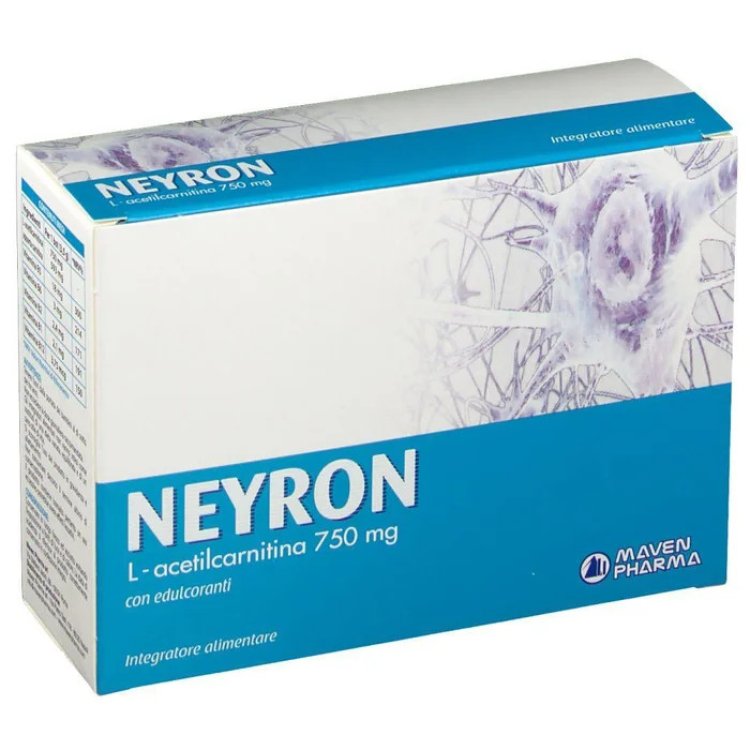Maven Pharma Neyron L-acetilcarnitina Integratore per Sistema Nervoso in 20 Bustine