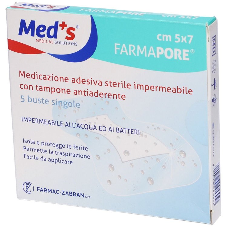 Meds Medicazione Adesiva Sterile 5x7cm, 5 Pezzi