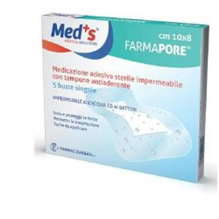 Meds FarmaPore Medicazione Adesiva Sterile Impermeabile 10x6cm 5pz