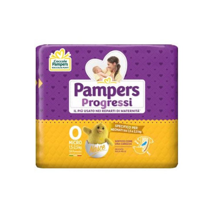 Pampers Progressi Micro Pannolini per Bambini 24 Pezzi