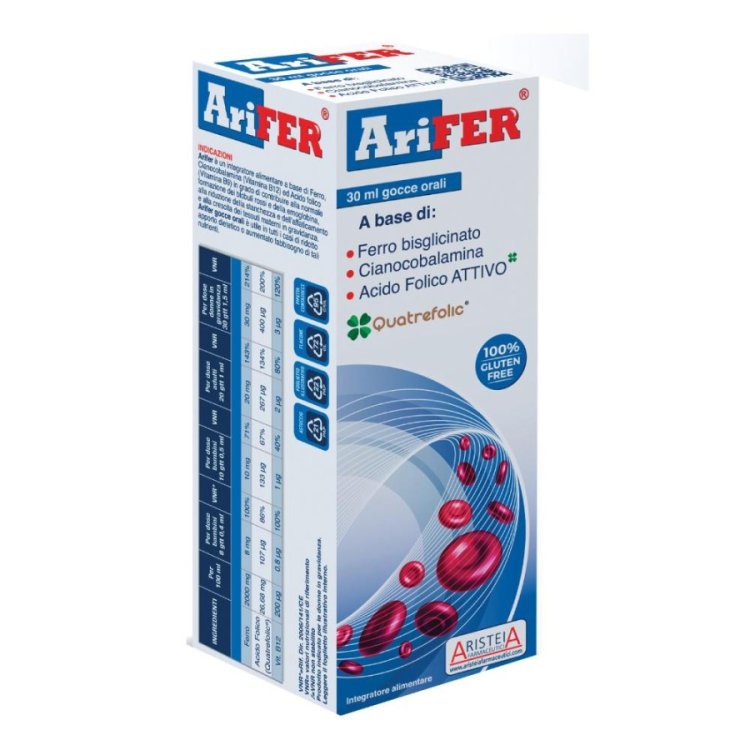 Arifer Gocce Integratore Ferro, Acido Folico e Vitamina B12 - 30ml