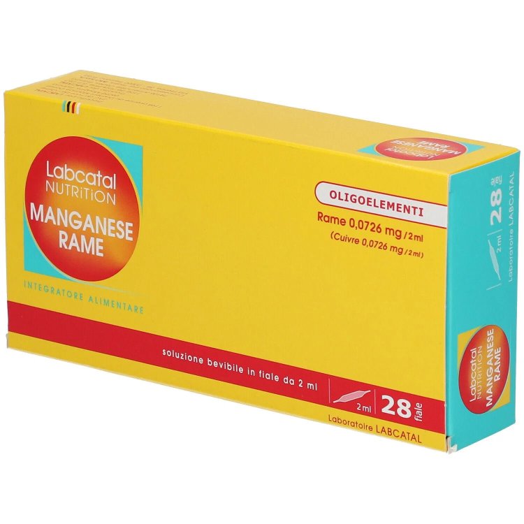 Labcatal Nutrizione Manganese Rame Integratore per Difese Immunitarie 28 Fiale