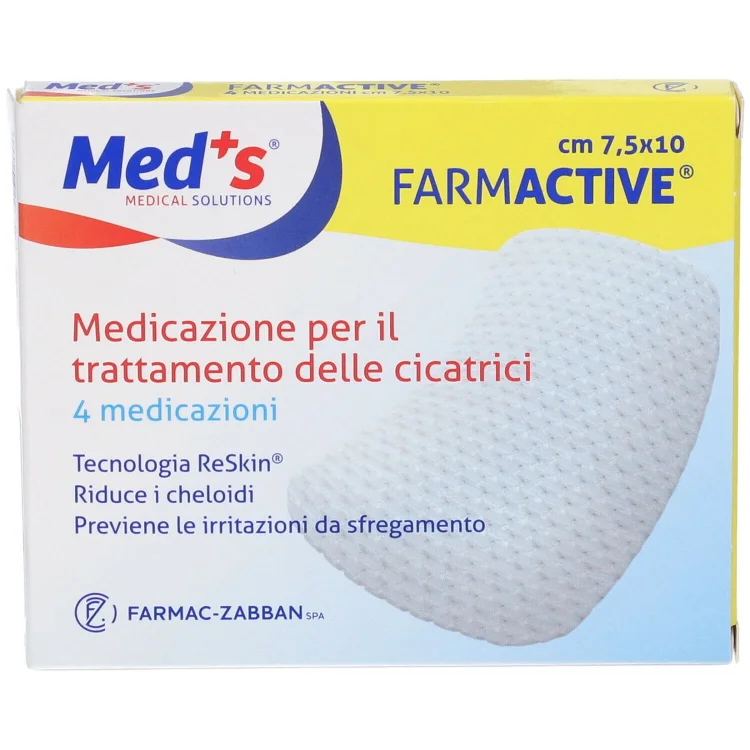 Meds Farmactive Cerotto per Cicatrici 5x7,5 cm 4 Pezzi