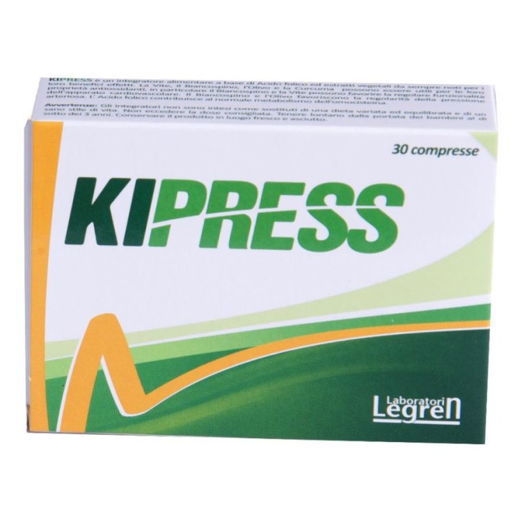 Laboratori Legren Kipress Integratore Pressione Arteriosa 30 Compresse Vegano