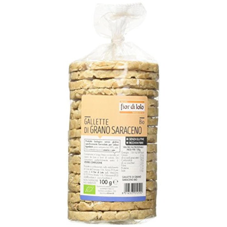 Fior di Loto Gallette Grano Saraceno Biologiche Senza Glutine 100g