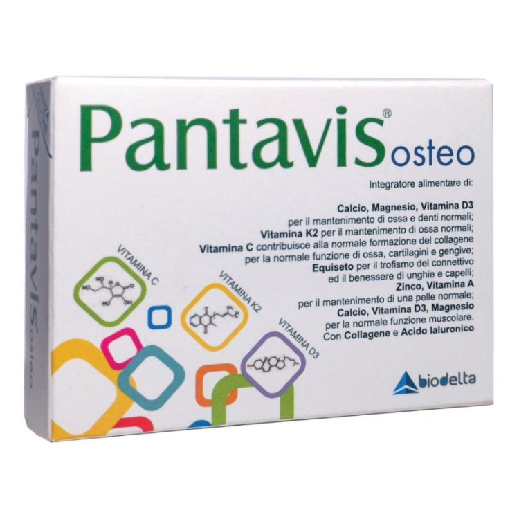 Pantavis Osteo Integratore Alimentare per Ossa Normali 20 Compresse
