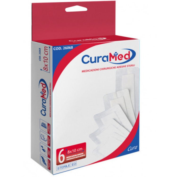 Cura Farma Garza Medica Sterile 8x10cm - 6 Pezzi