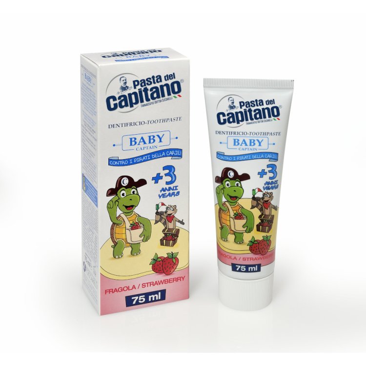 Pasta del Capitano Baby Fragola Dentifricio Delicato +3 Anni 75ml