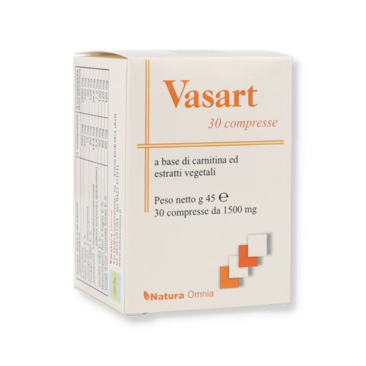 Natura Omnia Vasart Integratore Alimentare a Base di Carnitina 30 Compresse