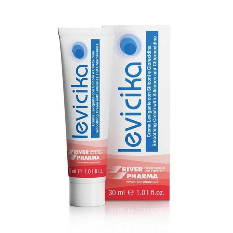 River Pharma LeviCIKA Crema Levigante per Cicatrici con Siliconi e Clorexidina, 30ml